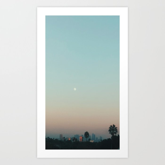 Sunset from a Rooftop in LA Art Print