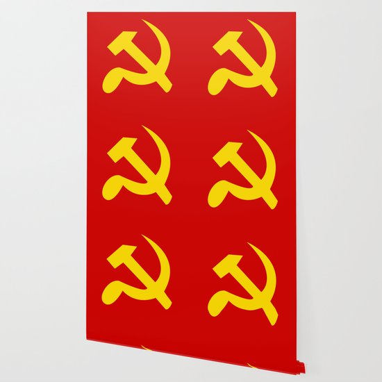 Soviet Union Hammer And Sickle Communist Flag Wallpaper By