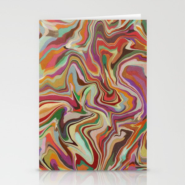 Colorful Liquid Swirl Stationery Cards