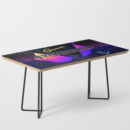 Neon synthwave horizon #1 Coffee Table