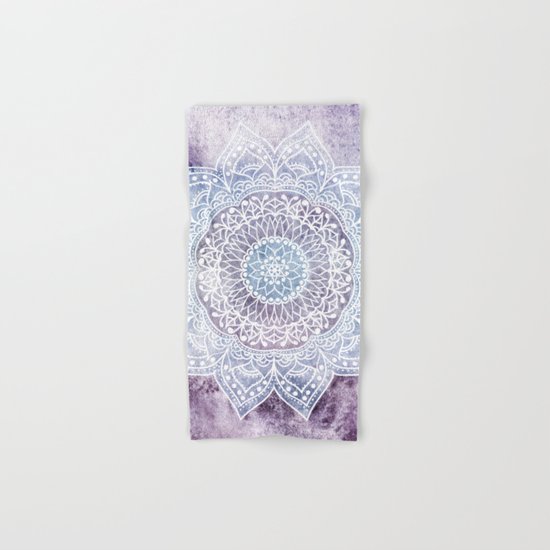 DEEP PURPLE MANDALA Hand & Bath Towel