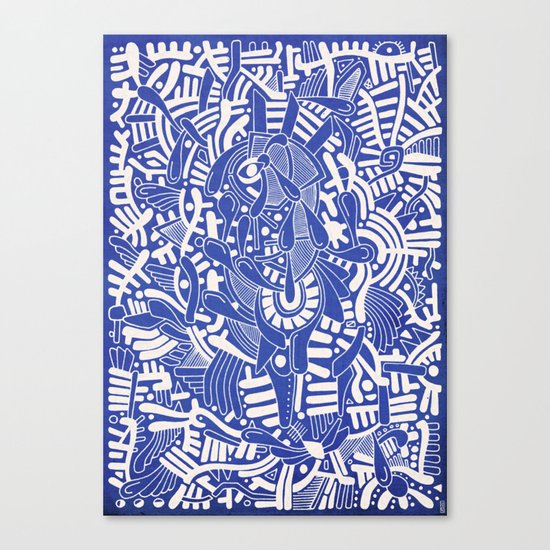 - captain lost in blue - Canvas Print