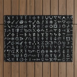 Alchemical Symbols Collected Inverted Outdoor Rug