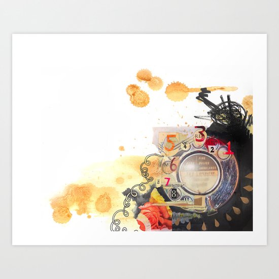 retro telephone Art Print