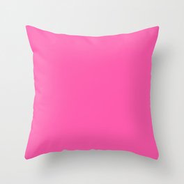 Simply Solid - Bubble Gum Pink Throw Pillow