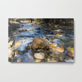 River Calm Metal Print | Bridge, Wellness, Photo, Advenute, Hike, Outdoors, River, Nature, Digital, Landscape 