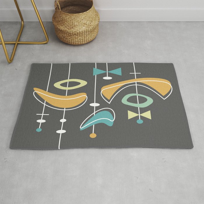 Swank Mid Century Modern Abstract Rug