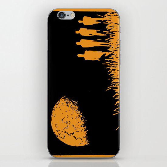 "New Moon" by Justin Hopkins (Black Version) iPhone & iPod Skin