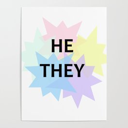 he/they pronouns Poster