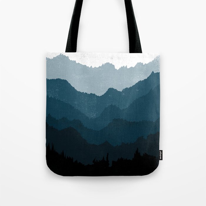 Mists No. 6 - Ombre Blue Ridge Mountains Art Print Tote Bag