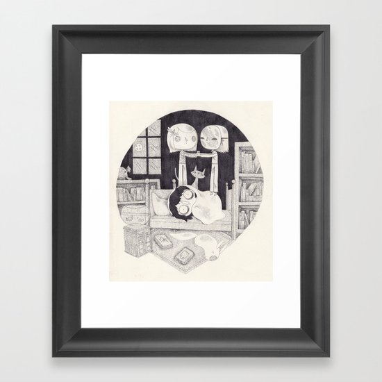 neil gaiman Framed Art Print