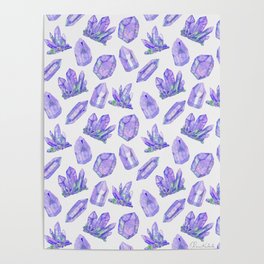 Crystals - Purple Agate Poster