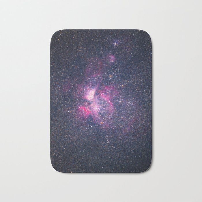 Pink & Purple Glitter Star Galaxy Nebula Bath Mat