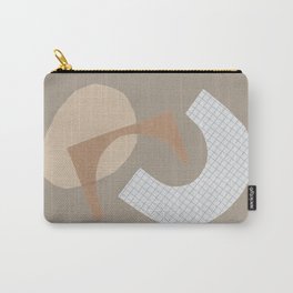 Three Shapes #1 Carry-All Pouch | Pattern, Simple, Geometric, Bold, Notebook, Scandinavian, Collage, Organic, Pebbles, Minimalist 