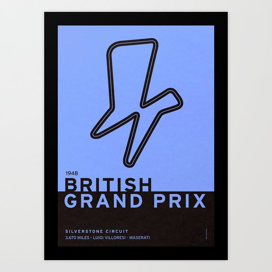 Legendary Races - 1948 British Grand Prix Art Print