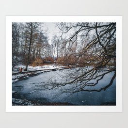 Scotland Highlands Frozen Lake Art Print