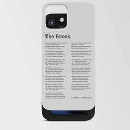 The Brook - Alfred, Lord Tennyson Poem - Literature - Typewriter Print 1 iPhone Card Case