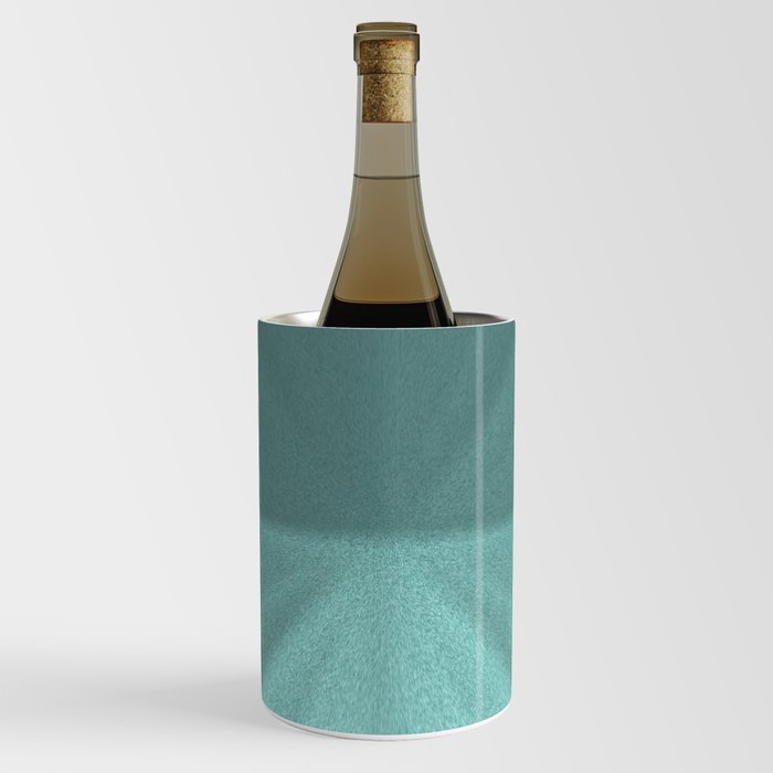 turquoise background color with folds and assembled into a conical abstraction Wine Chiller