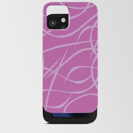 Abstract Pink Lines iPhone Card Case