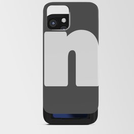 n (White & Grey Letter) iPhone Card Case