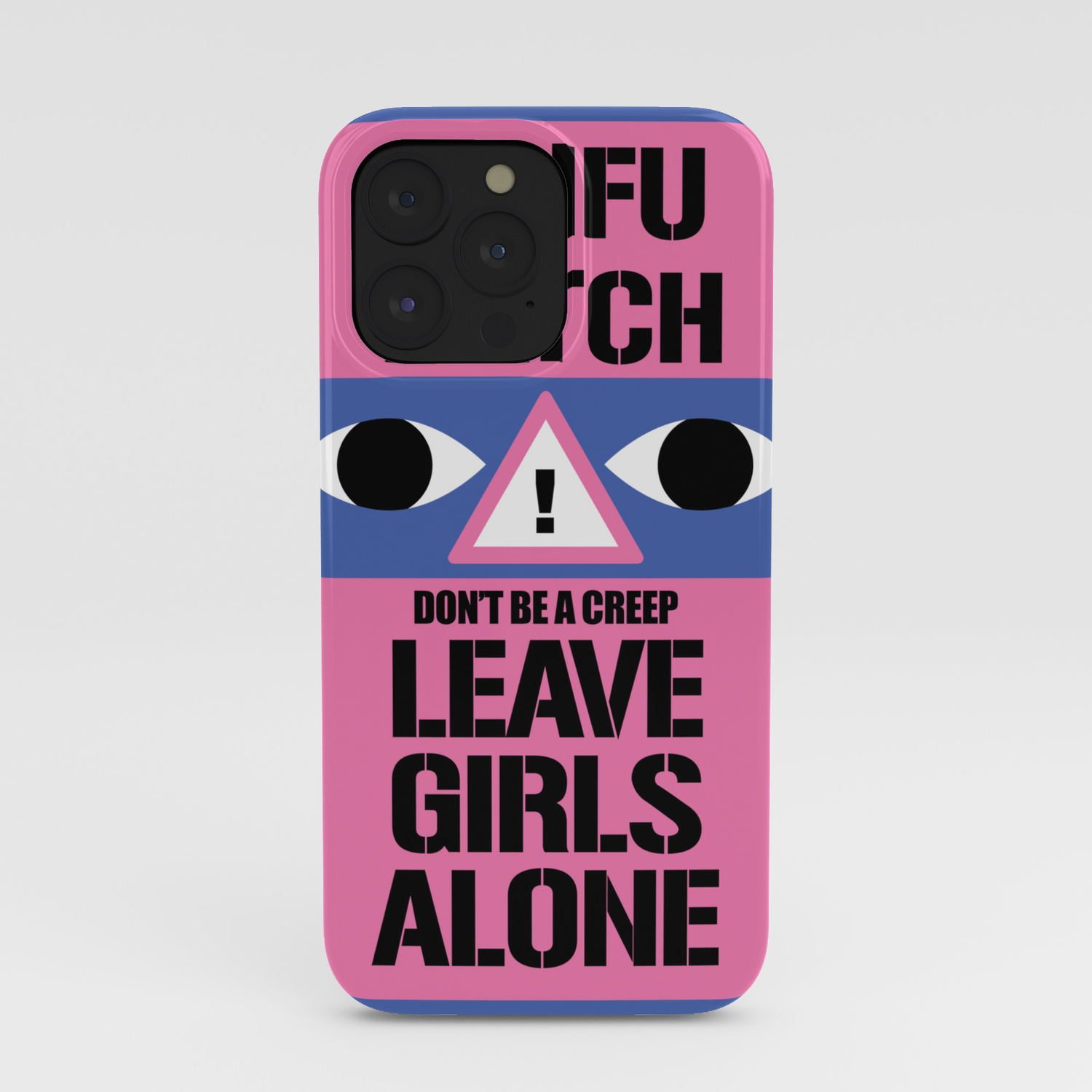 Convention WAIFU WATCH - LEAVE GIRLS ALONE don't a creep [pastel] iPhone Case Rainy Studios | Society6