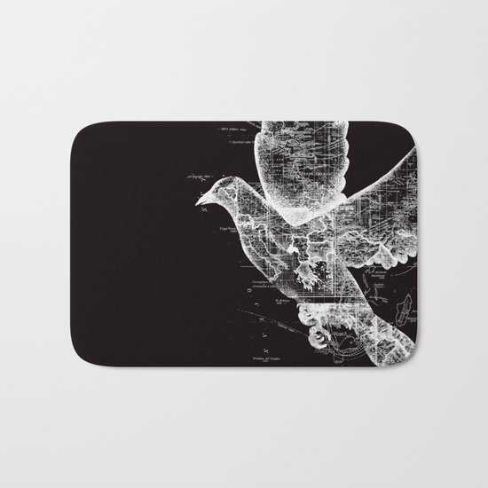 Wanderlust White Bath Mat