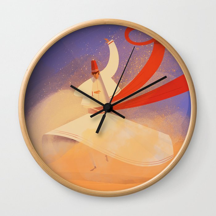Whirling dervish Wall Clock