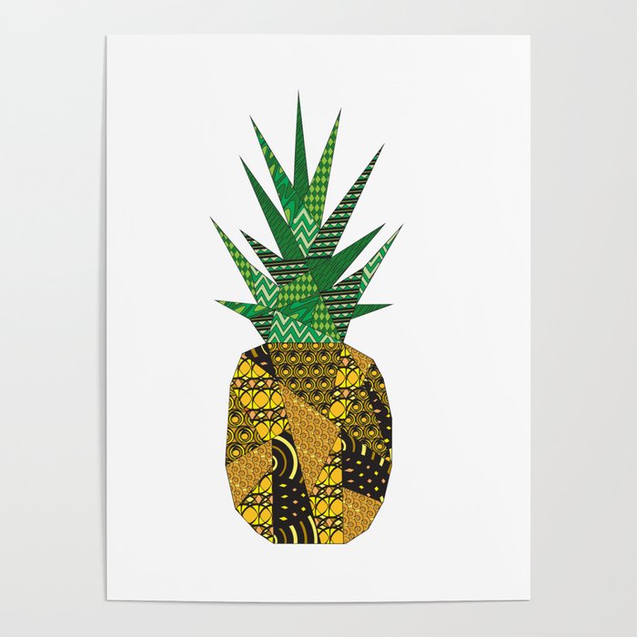 Pineapple Doodle Poster