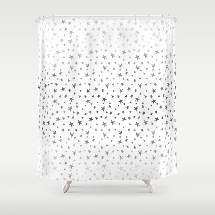 Fancy white shop shower curtains