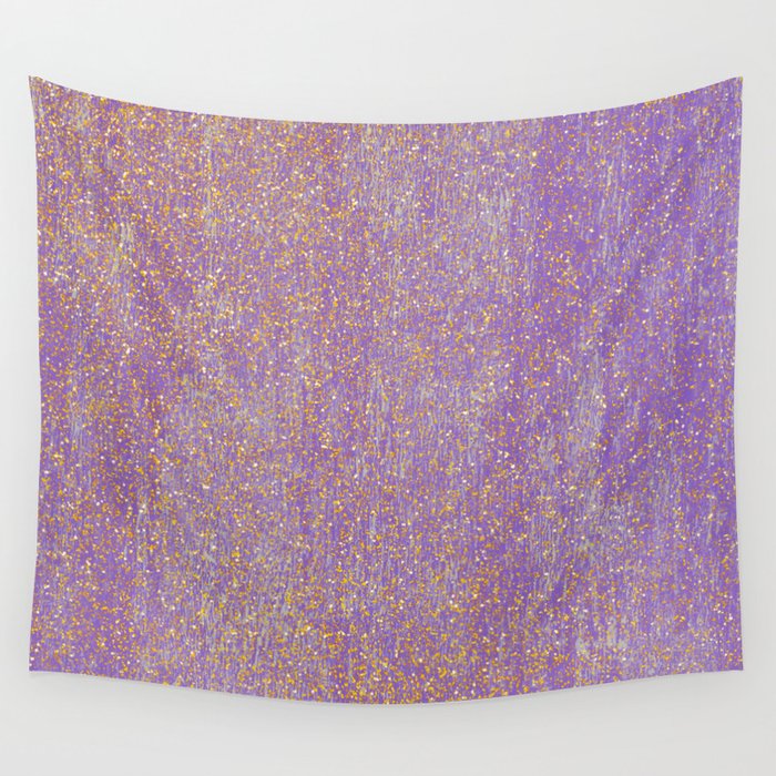 Elegant purple lavender faux gold glitter Wall Tapestry
