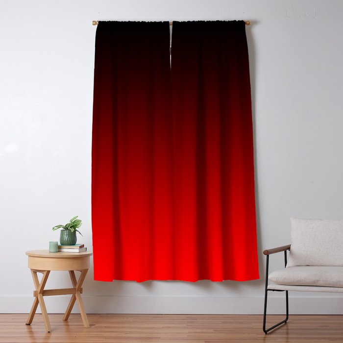 Black Red Neon Nights Ombre Blackout Curtain By Annaleeblysse Black Red Neon Nights Ombre Blackout