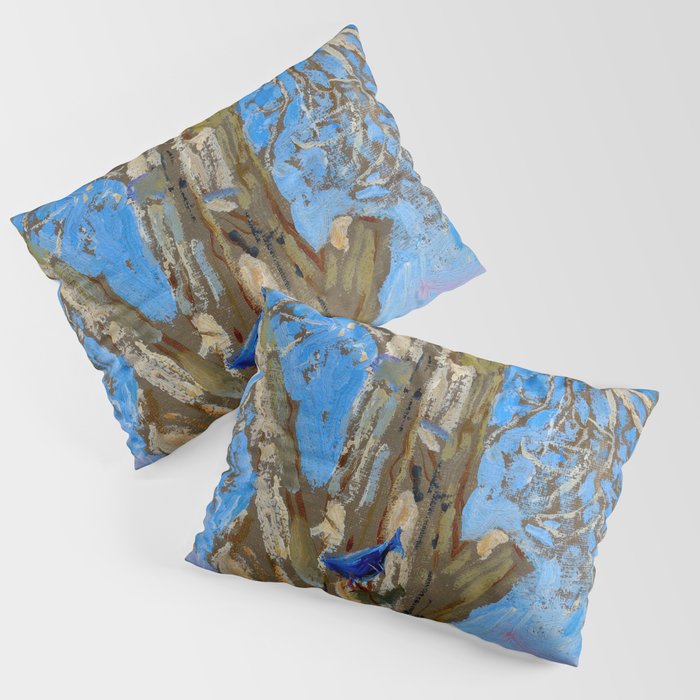 Akseli Gallen-Kallela - Crack Willow and Blue Bird Pillow Sham