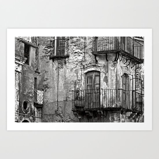 SICILIAN MEDIEVAL FACADE Art Print