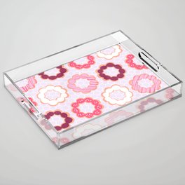 Mochi Donuts Pattern Acrylic Tray