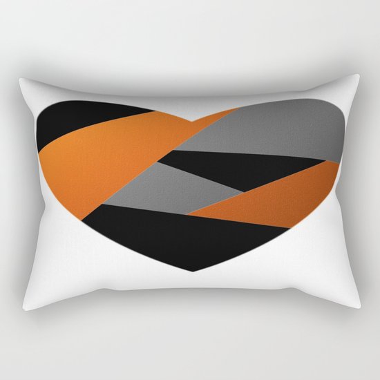 Metal Heart Rectangular Pillow