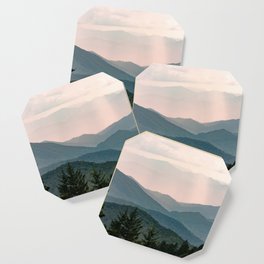 Smoky Mountain Pastel Sunset Coaster