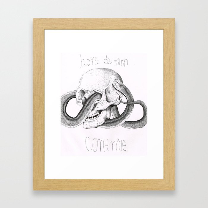 hors de mon contrôle Framed Art Print