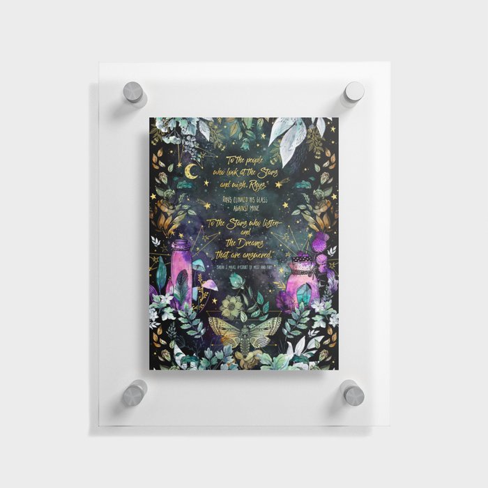 ACOTAR Quote Art To the Stars Who Listen Floating Acrylic Print