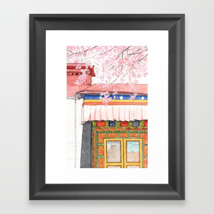 Peach blossom Framed Art Print