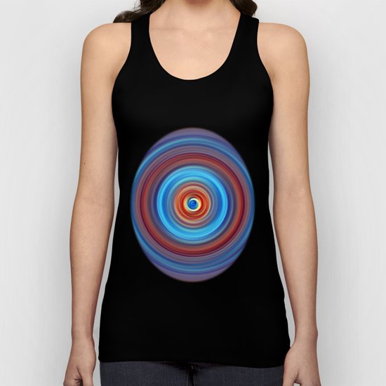 Vivid Blue and Orange Swirl Unisex Tank Top