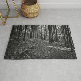 Black and white forest Area & Throw Rug