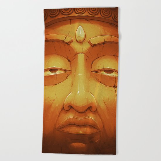 Buddha II Gold Beach Towel
