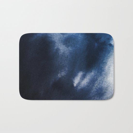 Watercolor Blue Bath Mat