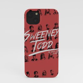 sweeney todd - b&w/red version. iPhone Case