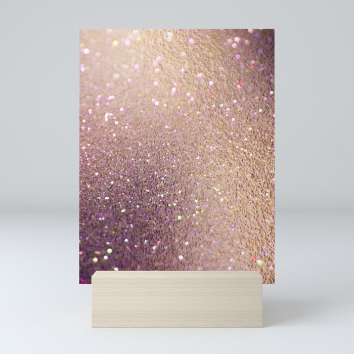 Tan Iridescent Glitter Mini Art Print
