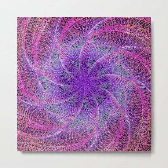 Pink spiral magic Metal Print