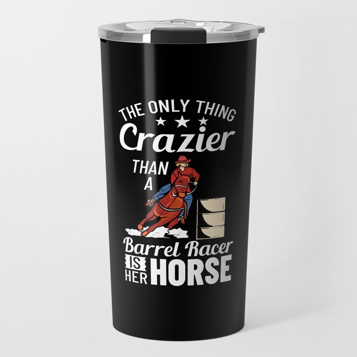 Barrel Racing Horse Racer Saddle Rodeo Travel Mug