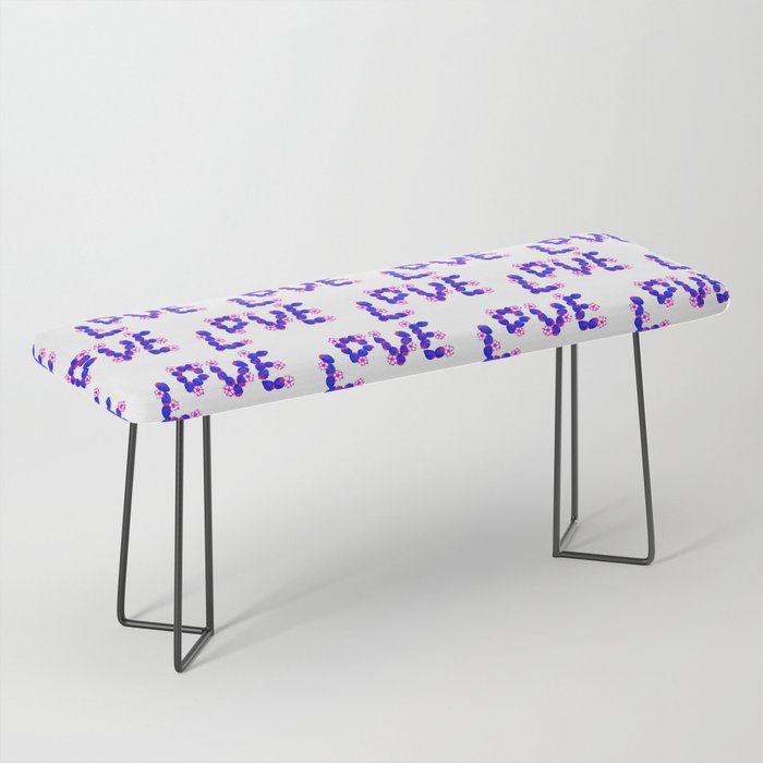 Purple and pink Strawberry Love Bench