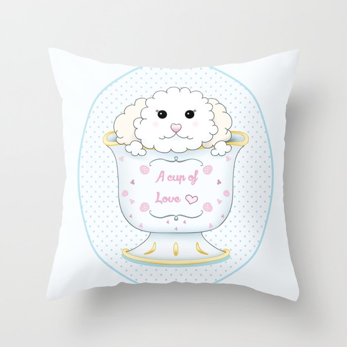 Cup of love Throw Pillow