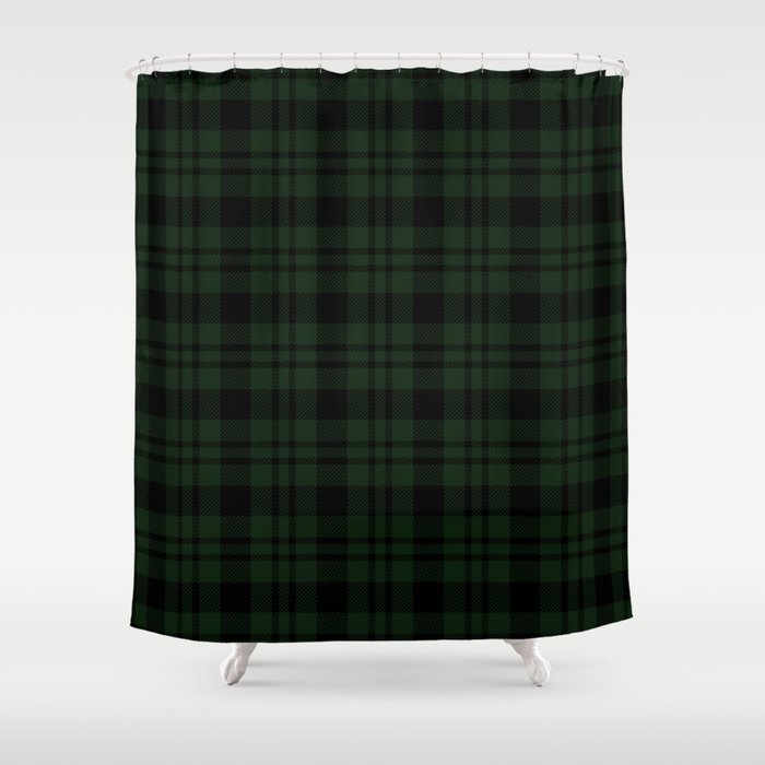 Plaid (Dark green) Shower Curtain